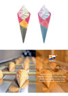 Lunghezza multicolore dei coni 150mm del wafer del cono gelato con un angolo di 26 °