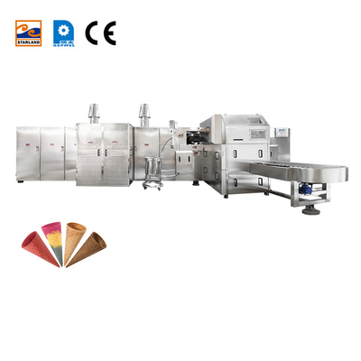 Acciaio inossidabile 39 piastre Automatic Cone Maker / Automatic Ice Cream Cone Production Line