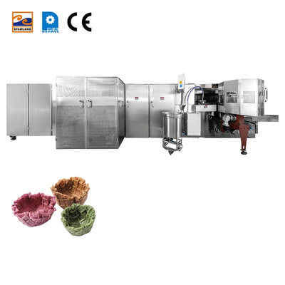 Controllo PLC completamente automatico Regolabile Automatica Waffle Basket Machine