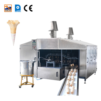 Linea di produzione di coni di wafer di controllo PLC a gas con garanzia di un anno