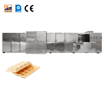 Linea di produzione automatica di biscotti a wafer Monaka controllata PLC per tensione 380V/220V