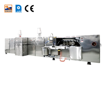 Linea di produzione automatica di wafer Obleas a gas su misura con costruzione in acciaio inossidabile