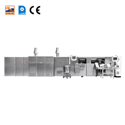 Linea di produzione di Waffle Roll di lusso a controllo PLC completamente automatica