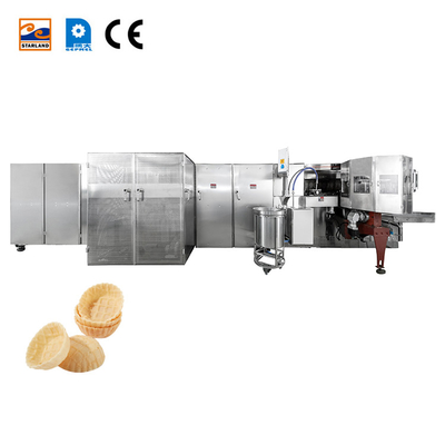 Linea di produzione di waffle basket ad alta capacità Video supporto tecnico e costruzione in acciaio inossidabile durevole
