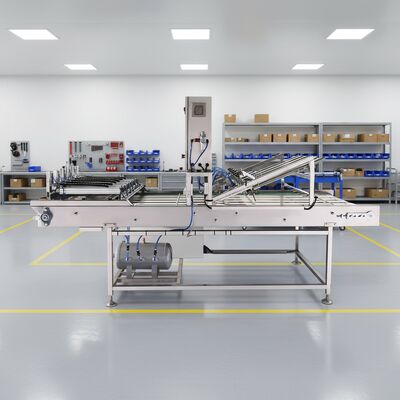 Dispositivo automatico per l'imbustamento di coni, facile da installare, per funzionamento continuo