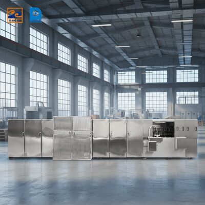 Linea di produzione di wafer in acciaio inossidabile Monaka alimentata da gas e supporto tecnico video che fornisce una produzione coerente