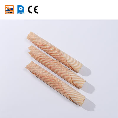 Attrezzatura per la produzione di biscotti in acciaio inossidabile combinata con linea di produzione automatica di cialde arrotolate che garantisce biscotti e produzione costanti