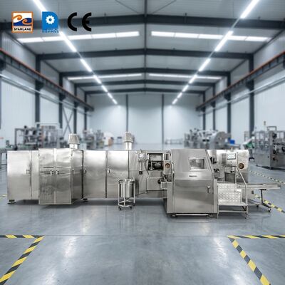 Macchina di rotolamento a cono di gelato completamente automatica progettata per la produzione di massa di coni di gelato