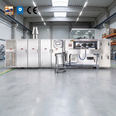 Linea di produzione di coni di wafer che offre un processo di produzione stabile e continuo con un controllo preciso della temperatura e del tempo