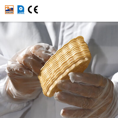 Linea di produzione di wafer in acciaio inossidabile Monaka, inclusa la soluzione di controllo della temperatura del display digitale per la produzione di biscotti da wafer
