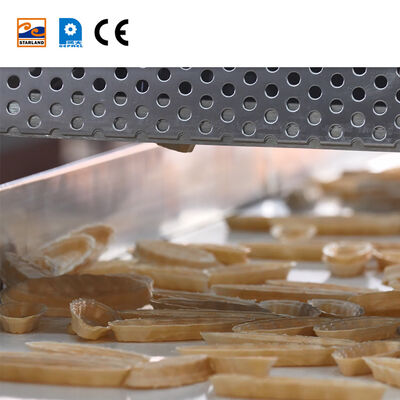 Linea di produzione di wafer in acciaio inossidabile Monaka, inclusa la soluzione di controllo della temperatura del display digitale per la produzione di biscotti da wafer