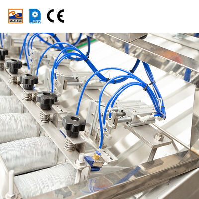 Dispositivo Automatico di Manicottatura a Cono in Acciaio Inossidabile Inclusa Specifica Motore Principale Costruito per Linea di Produzione di Coni Industriali