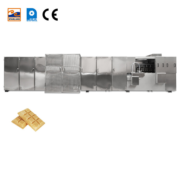 PLC controllato Automatic Monaka Wafer Machine attrezzatura di produzione di snack con 55 piatti da forno