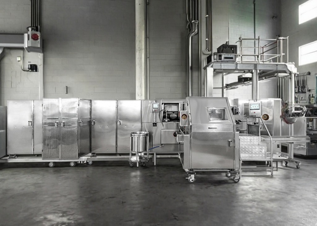 Attrezzatura per la produzione di coni gelato con regolazione della velocità personalizzata per esigenze di produzione su misura