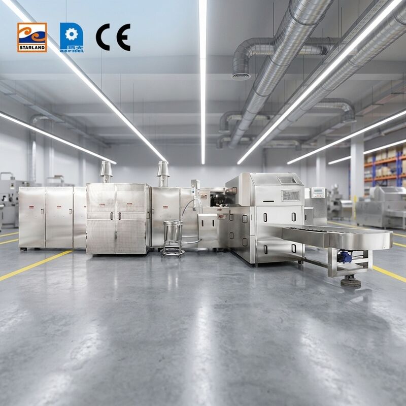 Linea di assemblaggio per l'industria Linea di produzione di cono di zucchero a rotolo per la produzione su larga scala