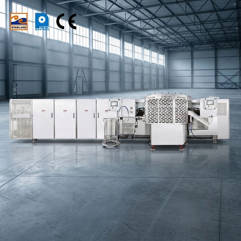 Linea di produzione di cestini per waffle ad alta capacità Tecnologia innovativa per operazioni di produzione semplificate di cestini per waffle