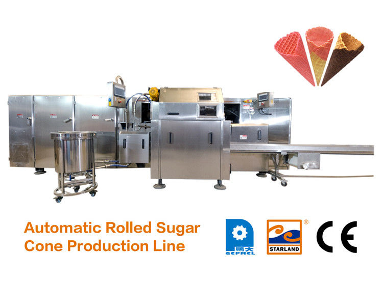 Doppio acciaio inossidabile del gelato di colore di angolo 23° Sugar Cone Production Line