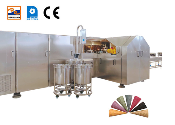 linea di produzione del cono gelato 1.5hp 55 piatti bollenti di acciaio inossidabile