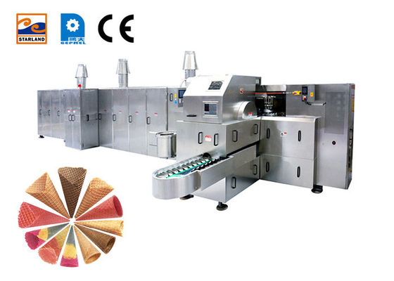Sugar Cone Production Line Waffle commerciale che cuoce Sugar Biscuit Cone Machine rotolato