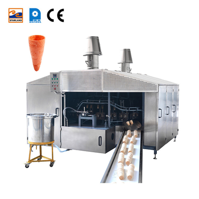 Materiale in acciaio inossidabile Tessitura Wafer Cone linea di produzione con disegno personalizzato