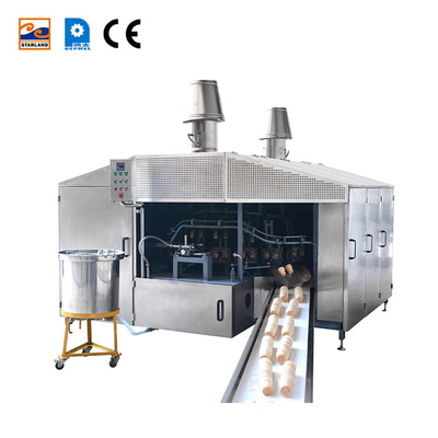 Linea di produzione di biscotti automatici in acciaio inossidabile per coni di wafer
