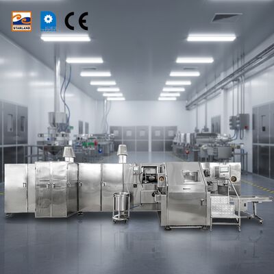 Linea di assemblaggio Linea di produzione di cono di Barquillo progettata per la produzione di cono di Barquillo garantendo elevata capacità e funzionamento