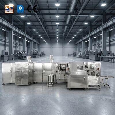 Capacità 1800 PCS / ora Linea di produzione automatica Barquillo Cone per la produzione