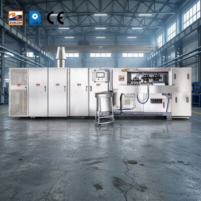 Macchina di coni di wafer commerciale in acciaio inossidabile progettata per la produzione di coni di wafer uniformi croccanti