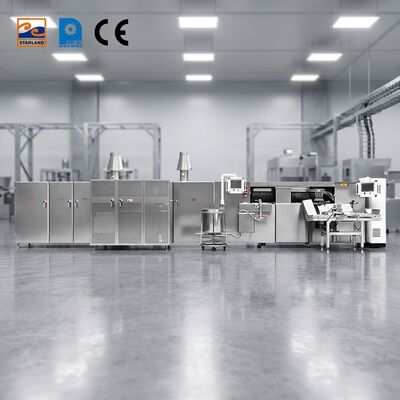 Linea di produzione di rotoli di uova in acciaio inossidabile Linea di produzione automatica di rotoli di cialda progettata per capacità di produzione di 1800 ore nell'industria alimentare
