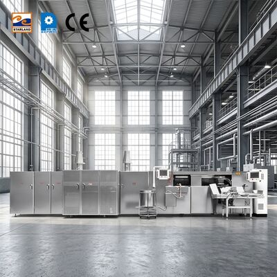 Linea di produzione automatica di rotoli di uova con linea di produzione automatica di rotoli di waffle per migliorare l'efficienza della produzione