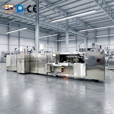 1.5kw Motore Principale Specifiche Linea di Produzione Biscotti Wafer Materiale Acciaio Inossidabile Dotato di Supporto Tecnico Video
