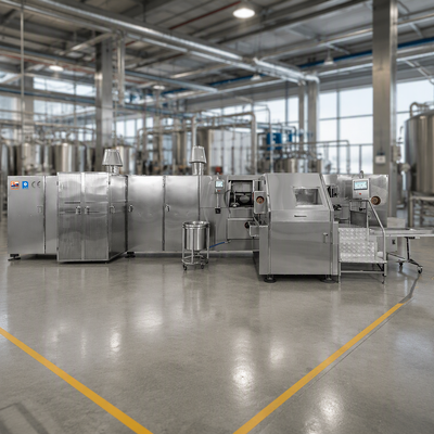 Sistema di controllo PLC Linea di produzione automatica di Barquillo Cone Supporto tecnico video offre capacità di produzione continua