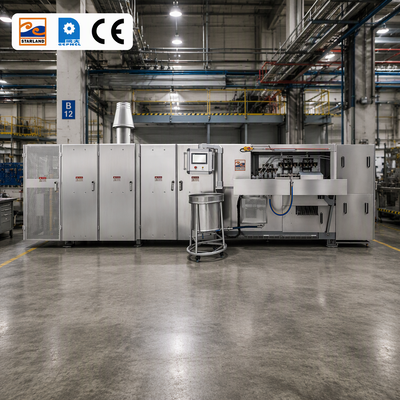 Equipaggiamento di produzione di coni di wafer automatici, compreso il display digitale di controllo della temperatura per mantenere condizioni di produzione stabili