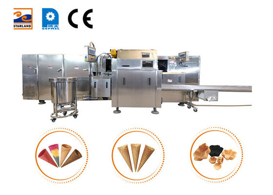 Equipaggiamento per la produzione di coni di gelato Multifunzione Installazione automatica di 63 modelli di cottura di 260 * 240 mm.