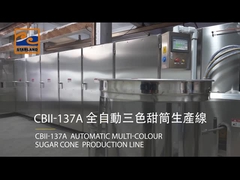 Coni di zucchero a tre colori